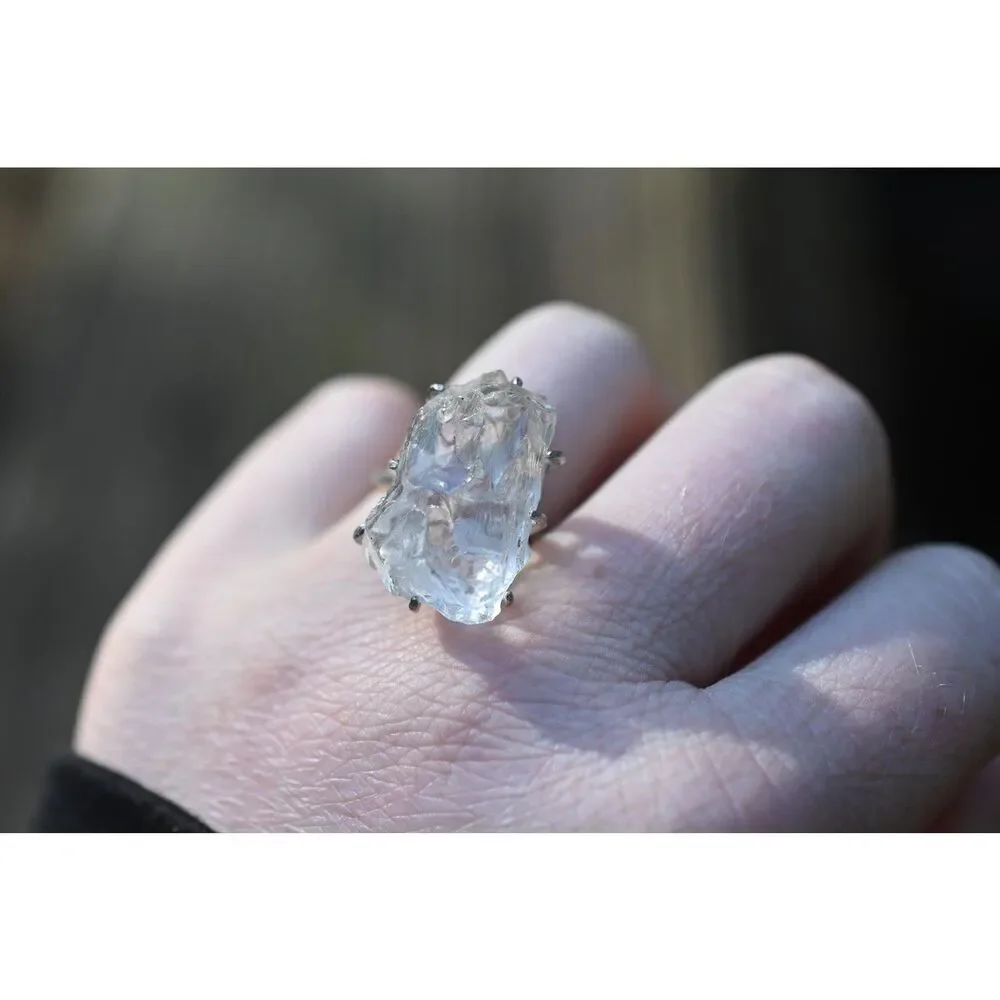 23x16x11mm or 24 carat Raw Lake County Diamond Ring